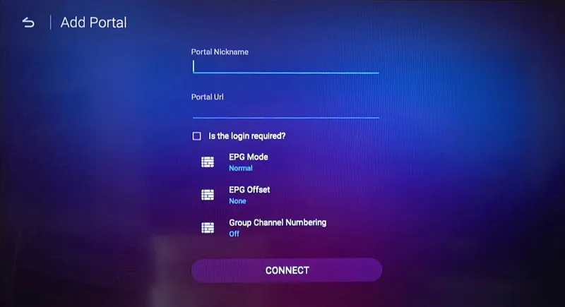 förbi portallänken som tillhandahålls av vår Viking IPTV-tjänst på MyTV:s onlineformulärbox