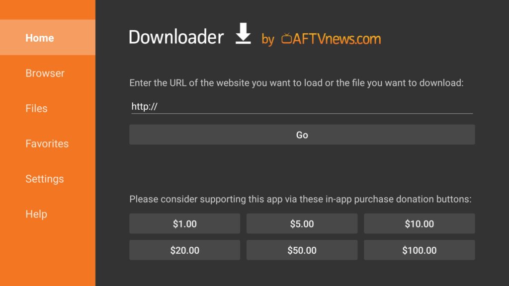 Ange koden på "downloader" för att installera iptv smarters pro-appen