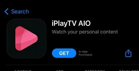 installera iPlay TV från iPhone App Store